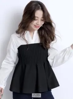 美品　ジャスグリッティー シャツレイヤードライクニット