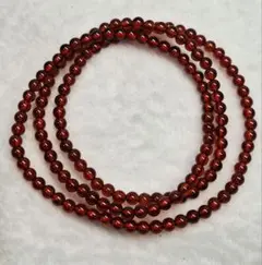 オレンジガーネット 3連ブレスレット