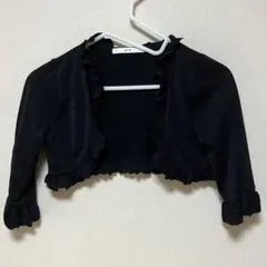 ef-de エフデ ラメ入り ブラック ボレロ カーディガン 結婚式のお呼ばれにのサムネイル