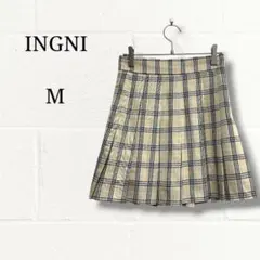 INGNI イング チェック柄 プリーツ ミニスカート キュロット M