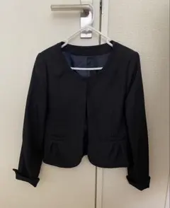 ノーカラージャケット 黒