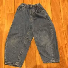 GUバレルレッグデニム　110センチ