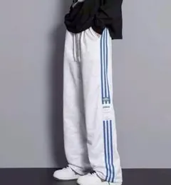 2XL サイドライン スウェットパンツ グレー ジョガーパンツ