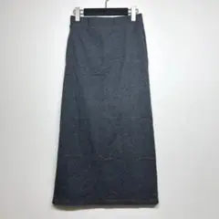 オウチトオソト　シンプル　ロングタイトスカート　スリット　ウエストゴム　秋冬　M