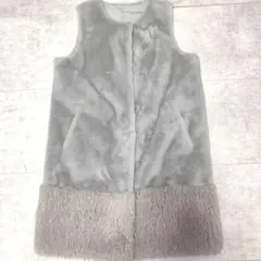 ムーンバット　フェイクファーロングジレ ベスト