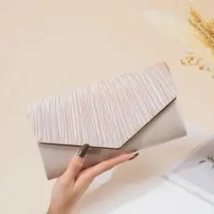 パーティーバッグ　シャンパンゴールド　クラッチバッグ　ショルダーバッグ 結婚式