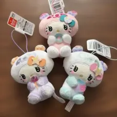サンリオ　パンダ ハローキティ　ゆめかわミントカラーマスコット　全3種セット