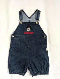 ミッキー オーバーオール ダークデニム