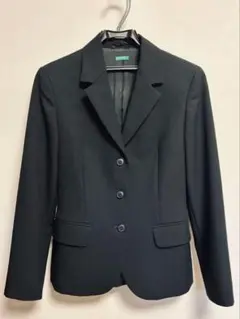 美品★BENETTON ベネトン　ブラックテーラードジャケット　Lサイズ