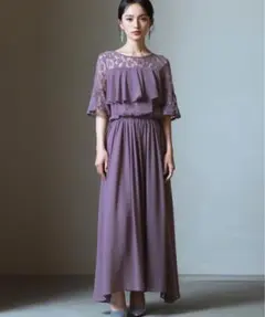 DRESS+ ロングドレス M 結婚式　パーティドレス