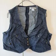 マンゴ MNG jeans 【M】デニム ベスト レディース カジュアル 古着