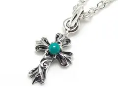 261 シルバー925 ターコイズ×クロス ペンダントトップ SV925