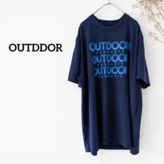 アウトドアプロダクツ 半袖Tシャツ 4L ネイビー 速乾 スポーツ ロゴ