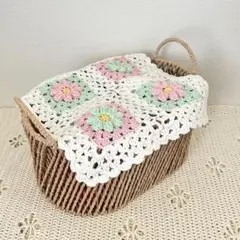 かぎ針編み　マルチカバー　ハンドメイド　モチーフ