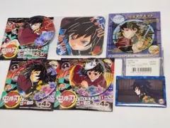 鬼滅の刃　冨岡義勇　アートコースター　コレクション缶バッジ　彫金マグネット