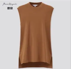 ★極美品★UNIQLO ユニクロ　エアリズムコットンオーバーサイズT ブラウン