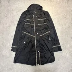 00's vintage ブラックナイロンジャケット フード付き