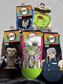 鬼滅の刃、まいぜんキャラクター靴下5足セット