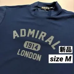 【新品】アドミラルAdmiral ゴルフ半袖モックネック 吸水速乾 M ネイビーのサムネイル
