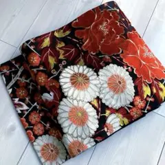 アンティーク名古屋帯　上質な織り出し　菊・牡丹・梅　大正ロマン　正絹　7-26