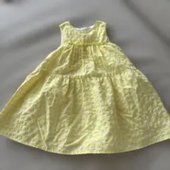 M*a様 zara kids 黄色 チェック柄 ノースリーブワンピース