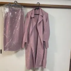 ＰＬＳＴ　　ピンク ロングコート Lサイズ　　ピンクスカート　Mサイズ