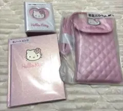 ハローキティ ミニショルダー ノート ピンク カード収納