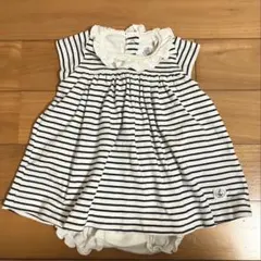 プチバトー ロンパース 6m ボーダー