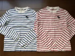 abercrombie アバクロ　長袖Tシャツ　赤と青　2枚