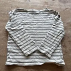 SAINT JAMES 長袖カットソー 白/グレー8ans