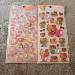 うるちゅるシール　キラキララインストーンシール　キティちゃん