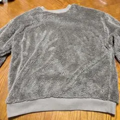 グレー フリース クルーネックジャケット