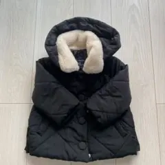 petit main フード付き中綿コート 80cm 黒