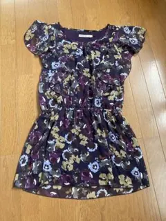 花柄 半袖チュニック 紫 Cutie Blonde値下げのサムネイル