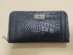 LUCIANO VALENTINO クロコ型押し ラウンドファスナー長財布のサムネイル