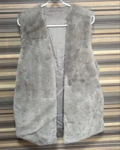 DISCOAT フェイクファー ベスト ロング