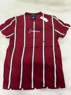 Hollister California ストライプ Tシャツ レッド M　新品のサムネイル