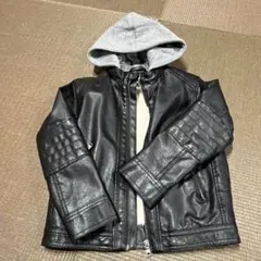 H&M 黒 フード付きジャケット　120