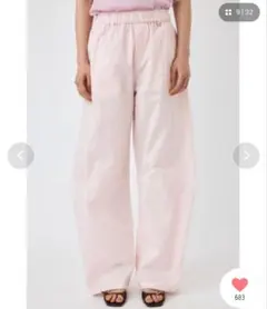 moussy CURVED LINE EASY パンツピンクサイズ2のサムネイル