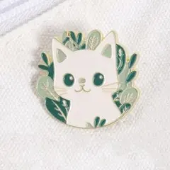 猫 ネコ 植物 ピンバッジ ピンバッチ ピンズ ブローチ ラペルピン