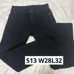Levi's 513 Slim Jeans Black W28 L32 古着