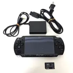 PSP-3000 ブラック 動作確認済 4GB付 充電器付