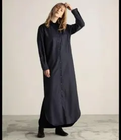 BACCA ウールサキソニーロングシャツドレス