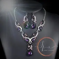 ネックレス ピアス セット 軽量 社交ダンス ベリーダンス 発表会 ボリューム5