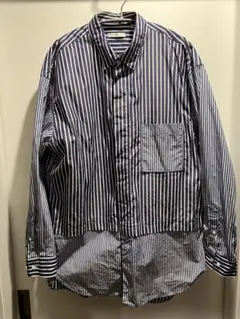 UNIQLO +J スーピマコットン オーバーサイズシャツ ストライプ L