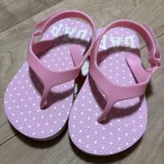 新品未使用　gap サンダル 14cm 15cm キッズ ピンク色　ドット柄のサムネイル