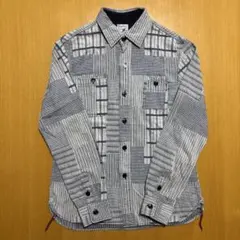 BlueTrick ブルートリック メンズワークシャツ 刺子パッチ オフ 美品