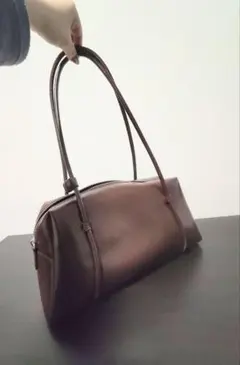 【LOWRYSFARM】ブラウンレザー風ショルダーバッグ