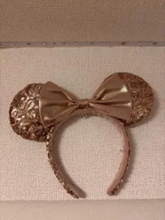 ディズニーカチューシャ ミニー シャンパンゴールド