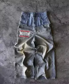 y2k washed layered baggy opium バギー デニム